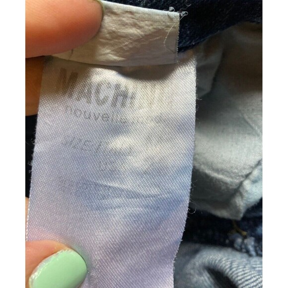 machine nouvelle mode distressed blue denim stretchy shorts M cotton beach boho - Picture 6 of 15